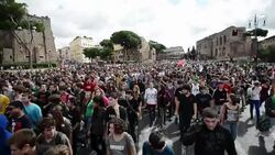 CLEAN : Students across Italy protest austerity News Clip