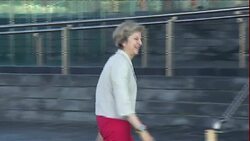 Theresa May Arrives At Welsh Assembly News Clip