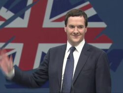 Audience applaud as George Osborne speech ends News Clip