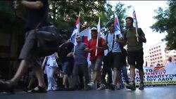 WRAP Strike against austerity vote, flights grounded, demo News Clip