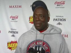 INTERVIEW: Billy Blanks at Patron Presents The MAXIM Party Featuring Coca-Cola Zero Countdown With Paul Mitchell on 2/4/12 In Indianapolis, IN. Stock Footage