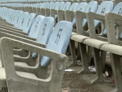 "MS Seating chairs of Estadio Centenario Stadium / Montevideo, Uruguay" Stock Footage