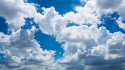 Moving clouds and blue sky time lapse Stock Footage