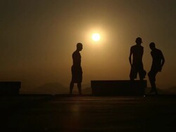 Football In Brazil - Morro Da Sao Carlos Favela Stock Footage
