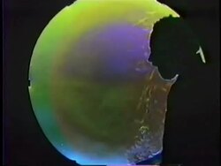 Mans sneeze, shot using schlieren video. Stock Footage