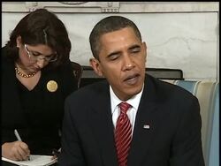 President Barack Obama says he called Afghan President Hamid Karzai to applaud his agreement to a second-round vote. News Clip