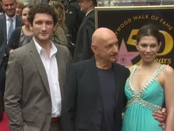 Edmund Kingsley (L), Ben Kingsley and Daniela Lavender at the Ben Stock Footage
