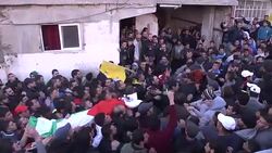 CLEAN : West Bank funeral of Palestinian killed after car attack News Clip