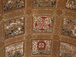 Tomar, Convent of the Order of Christ (Convento de Cristo), the new Sacristy, 16th century, by Francisco Lopes Stock Footage