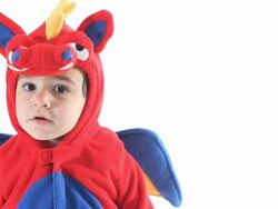 Little boy halloween costume Stock Footage
