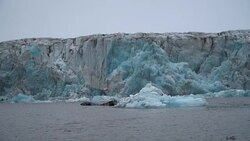 sailing along an iceberg, Svalbard 1 Stock Footage