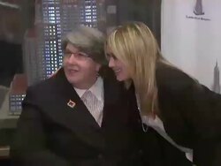 Hilary Duff Hosts Lighting Ceremony For AIDS Walk NY Stock Footage