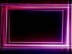 Neon rectangle frame HD Stock Footage
