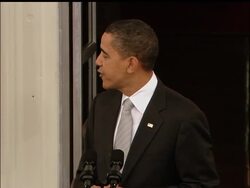 After 10 months in office, President Barack Obama has granted his first pardon -- to "Courage," a turkey spared the Thanksgiving table.  Accompanied by daughters Sasha and Malia, Obama honored the White House holiday tradition. News Clip