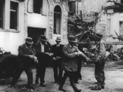 American military government brings new laws to Cologne Stock Footage