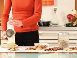 HD: Grinding Walnuts Stock Footage