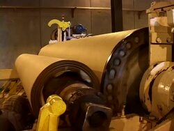 Newly recycled paper Stock Footage