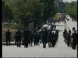 Protest ahead of visit by US president News Clip