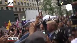 Raw: Trump Greets Supporters Outside Trump Tower Instructional Video