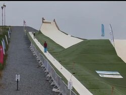 In fair-weather Lynchburg, Va., people are strapping on skis and snowboards, taking to a first-of-its-kind synthetic ski slope, where the AP's Lee Powell says conditions are always right. News Clip
