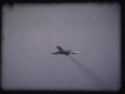 Passenger airplain taking off from airport Stock Footage