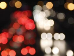 Defocused of Car's light (Time lapse). Stock Footage