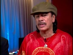 INTERVIEW: Carlos Santana on whether or not he's spoken with any of the musicians he covered on the new album at the Interview with Clive Davis and Carlos Santana at Las Vegas NV. (Footage by WireImage Video/GettyImages) Stock Footage