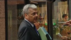 Arrival of EU finance ministers for second day of meeting News Clip