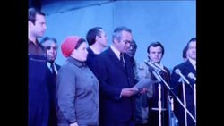 GS 30 09 81 SOVIET WORKERS CONDEMING POLISH SOLIDARITY UNION AT GATHERING IN MOSCOW FACTORY Instructional Video