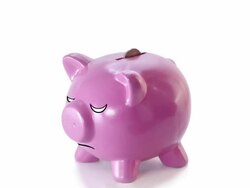 Animated piggy bank Stock Footage