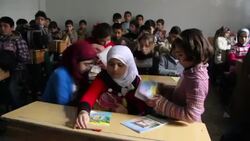 Elementary School in Aleppo, Syria Stock Footage
