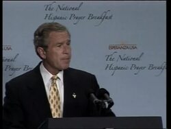 President Bush recognizes Hispanic Americans News Clip