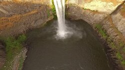 Aerial Washington Palouse Falls Stock Footage
