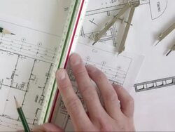 Technical Drawing measuring sketching HD Stock Footage