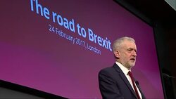 Jeremy Corbyn making Road to Brexit speech News Clip
