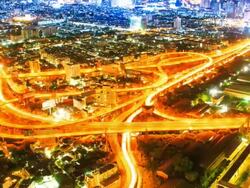 Night city traffic Stock Footage