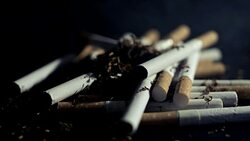 SLO MO Smoke and bunch of cigarettes Stock Footage