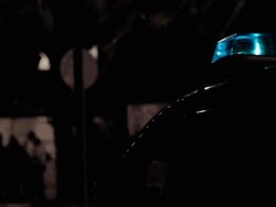 Police siren in  the night Stock Footage