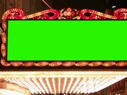 HD: golden bulbs marquee lights background with green screen Stock Footage
