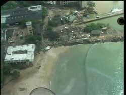 Additional aerials, hospital, devastation News Clip