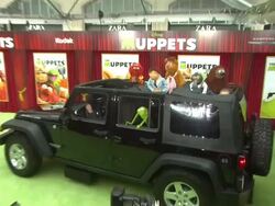 FRONT: Kermit the Frog, BACK: Animal, Walter, Fozzie Bear, Gonzo, Rowlf at the The World Premiere of Walt Disney's 'The Muppets' at Hollywood CA.  Stock Footage