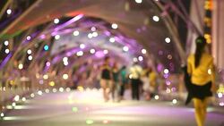 Defocused of Helix Bridge Stock Footage