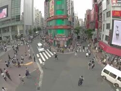 WS, Shot of a square front of the southeast exit of Shinjuku station. Stock Footage