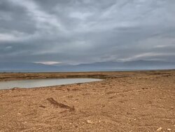 Dead Sea Sink Hole Stock Footage