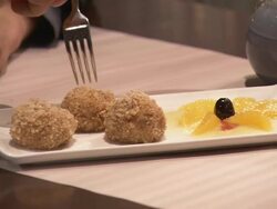 EATING DESSERT Stock Footage