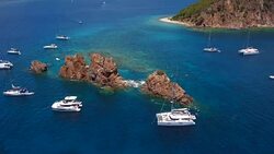 aerial view of the Indians, British Virgin Islands Stock Footage