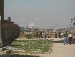 Rome from Giardino degli Aranci Stock Footage