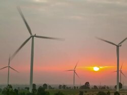 wind turbine Stock Footage