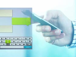 Man texting with Smartphone Stock Footage