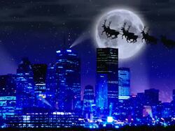 Santa in the City Stock Footage